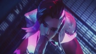 Overwatch Sombra with Tight Pussy Wild Fucks in Every Hole