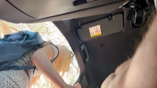 Sex_Associates - Public Dick Flash! A Naive Teen Caught Me Jerking Off in the Car on a Hiking Trail and Helped Me Out