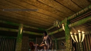 Skyrim doggystyle sex with brunette MILF