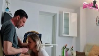 voracious blond head judi obtains her pussy fucked on cooking area counter