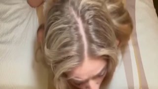 Tasty blond head Jacky Pleasure masturbates her pussy