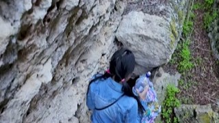 Public sex in a cave with Thai MILF slut