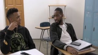 Busty teacher fucked by black students