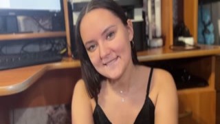 sloppy blowjob by insatiable tiny tittied prostitute on warm pov video clip