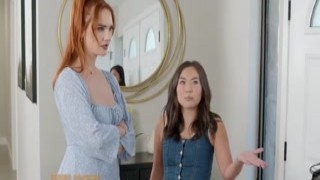 Lesbian teen sharing stepmom with bffs