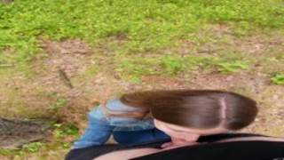 NikaBunny69 - I went for a walk after fucking at home and decided to suck him off again and swallow cum outdoors 2